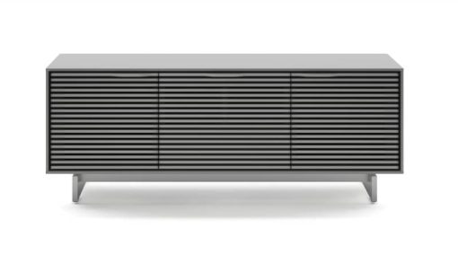 BDI Align Fog Grey Triple Media Cabinet