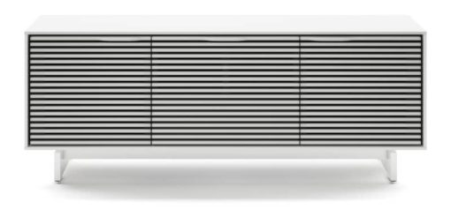 BDI Align Satin White Triple Media Cabinet
