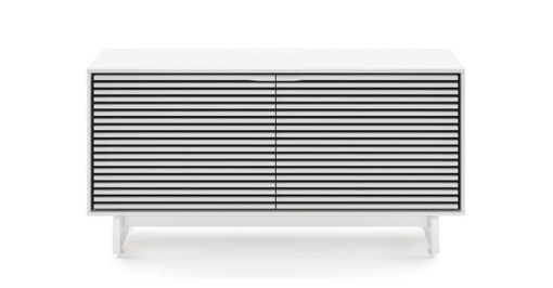 BDI Align Satin White Double Media Cabinet