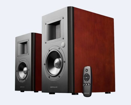 Edifier Airpulse A200 Cherry Wood Studio-Quality Bluetooth Bookshelf Speakers (Pair)