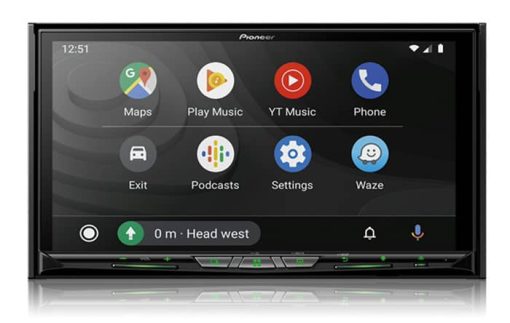 Pioneer Black In-Dash Navigation AV Receiver with 7" WVGA Capacitive Touchscreen Display