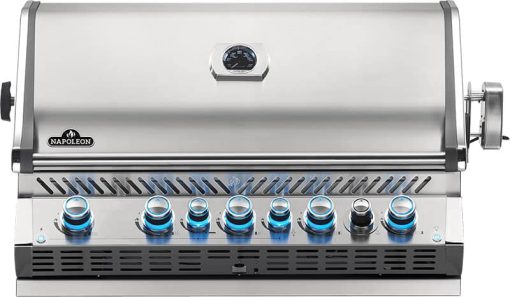 Napoleon Prestige Pro 665 RB Series Stainless Steel Built-In Natural Gas Grill With Infrared Rear Burner