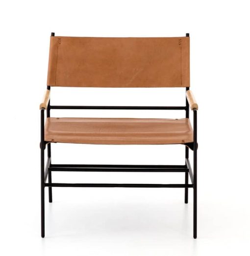 Four Hands Bishop Collection Chestnut Brown Jack Leather Chair - Image 2