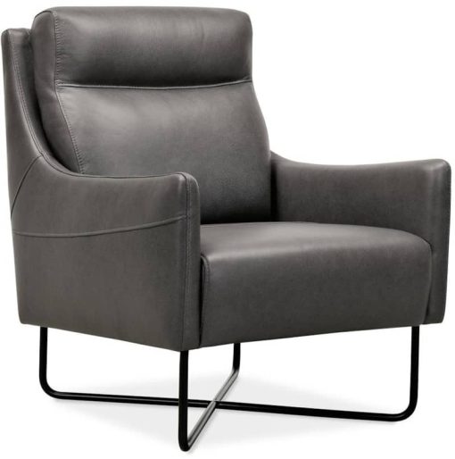 Hooker Furniture CC Collection Efron Club Chair With Black Metal Base