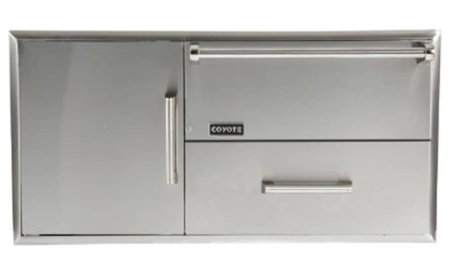 Coyote Stainless Steel Combination Storage Warming Drawer & Access Doors