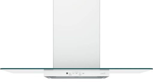 Cafe 36" Matte White Wall-Mount Glass Canopy Chimney Hood