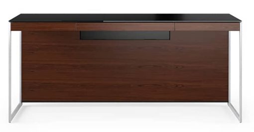 BDI Sequel 20 6101 Chocolate Walnut And Satin Nickel Desk