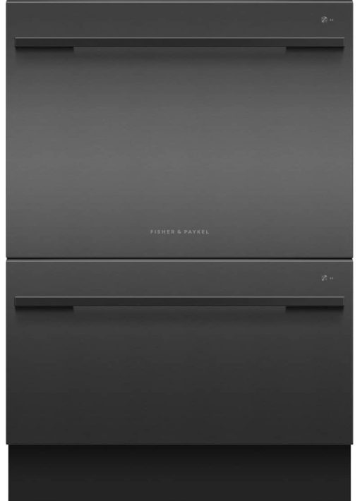 Fisher & Paykel Series 7 24" Black Stainless Steel Tall Double DishDrawer Dishwasher
