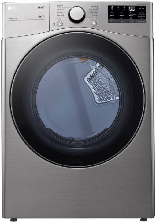 LG 7.4 Cu. Ft. Graphite Steel Smart Wi-Fi Enabled Front Load Electric Dryer With Built-In Intelligence