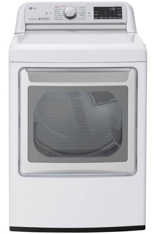 LG 7.3 Cu. Ft. White Smart Wi-Fi Enabled Gas Dryer With TurboSteam