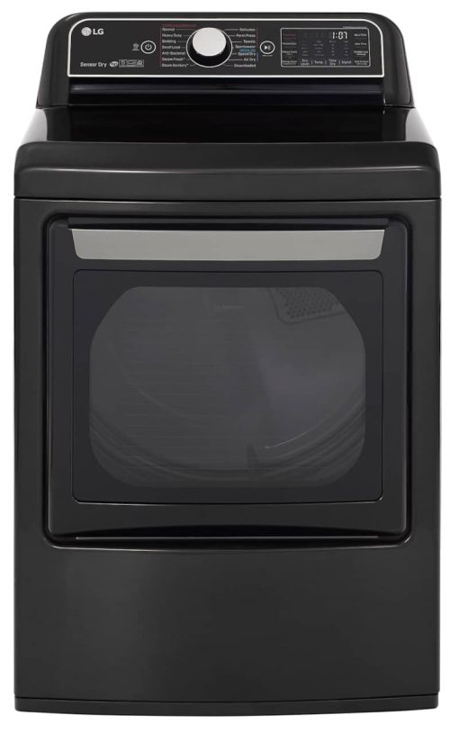 LG 7.3 Cu. Ft. Black Steel Gas Dryer With TurboSteam