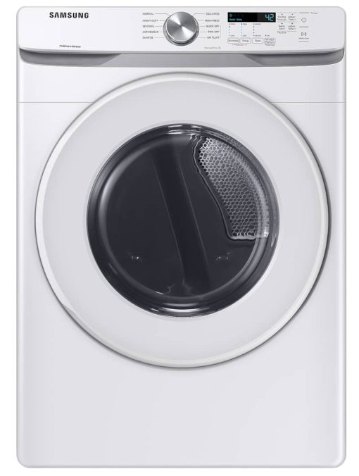 Samsung ADA 7.5 Cu. Ft. White Front Load Electric Long Vent Dryer With Sensor Dry