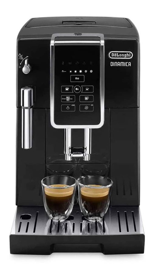 Delonghi Dinamica Black Automatic Coffee Machine w/ Espresso & Iced Coffee Features