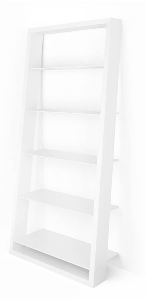 BDI Eileen 5157 Smooth Satin White Blanc Leaning Shelf