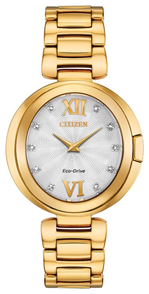 Citizen Capella Gold-Tone Stainless Steel Watch, Silver-Tone Dial, 34mm