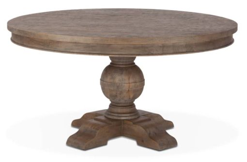 Home Trends & Design 54" Weathered Teak Colonial Plantation Round Dining Table