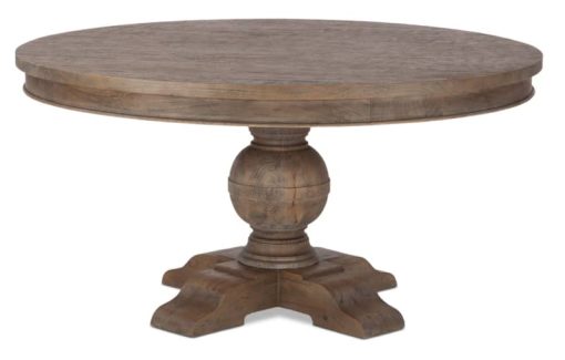 Home Trends & Design 60" Weathered Teak Colonial Plantation Round Dining Table
