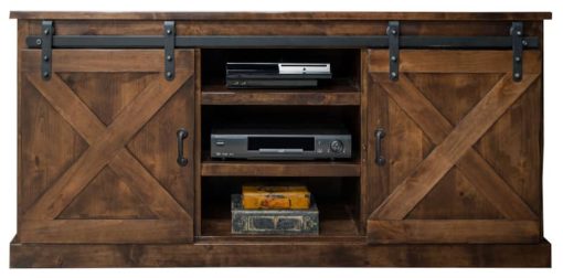 Legends Furniture 66" Aged Whiskey Farmhouse TV Console