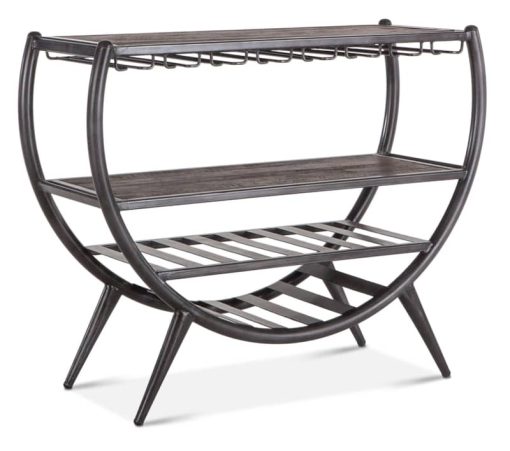 Home Trends & Design 48" Industrial Teak Half Round Bar