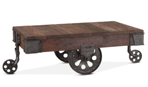 Home Trends & Design Industrial Teak 50" Reclaimed Wood Coffee Table