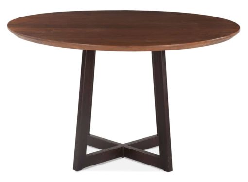 Home Trends & Design 48" Walnut Mozambique Round Dining Table