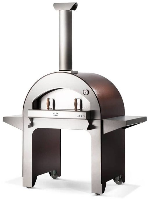 Alfa 4 Pizze Copper Top Wood Fired Pizza Oven With Base