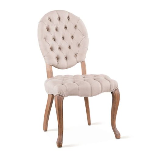 Home Trends & Design Penelope Off-White Linen Back Dining Chair