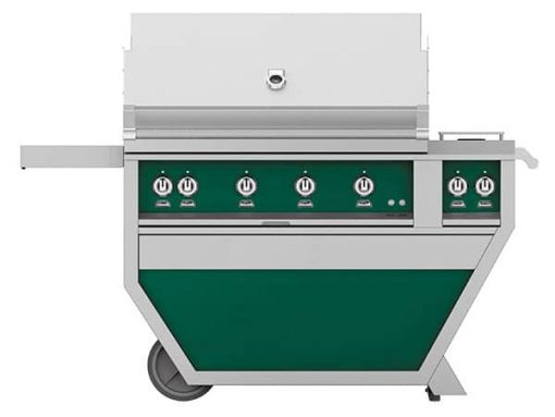Hestan 42" Grove Deluxe Natural Gas Grill With Double Side Burner And All Trellis Burners