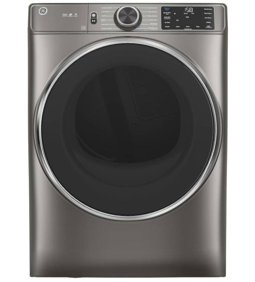 GE ADA 7.8 Cu. Ft. Satin Nickel Smart Front Load Gas Dryer With Steam And Sanitize Cycle