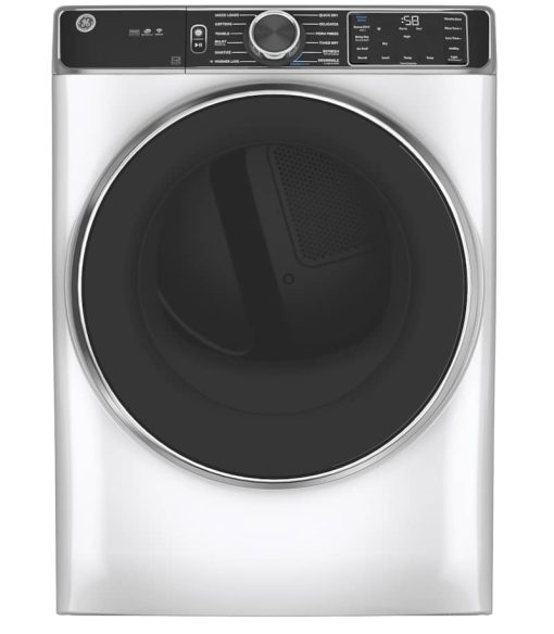GE ADA 7.8 Cu. Ft. White Smart Front Load Electric Dryer With Steam