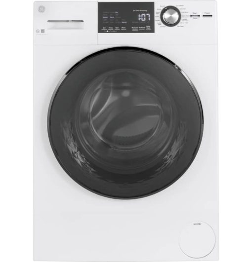 GE 2.4 Cu. Ft. White Front Load ENERGY STAR Washer With Steam
