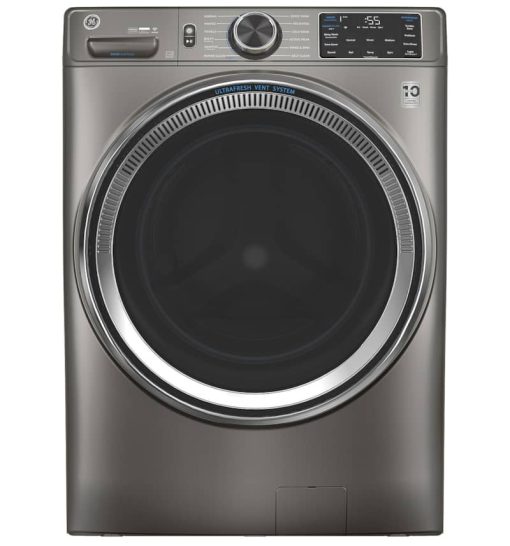 GE ADA 4.8 Cu. Ft. Satin Nickel Smart Front Load ENERGY STAR Steam Washer With SmartDispense UltraFresh Vent System With OdorBlock And Sanitize + Allergen