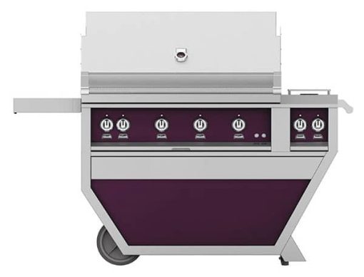 Hestan 42" Lush Deluxe Liquid Propane Gas Grill With Double Side Burner, Sear And Trellis Burners