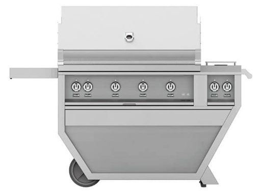 Hestan 42" Steeletto Deluxe Natural Gas Grill With Double Side Burner, Sear And Trellis Burners