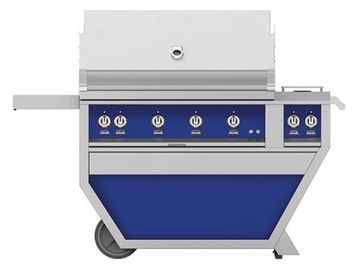 Hestan 42" Prince Deluxe Natural Gas Grill With Double Side Burner, Sear And Trellis Burners