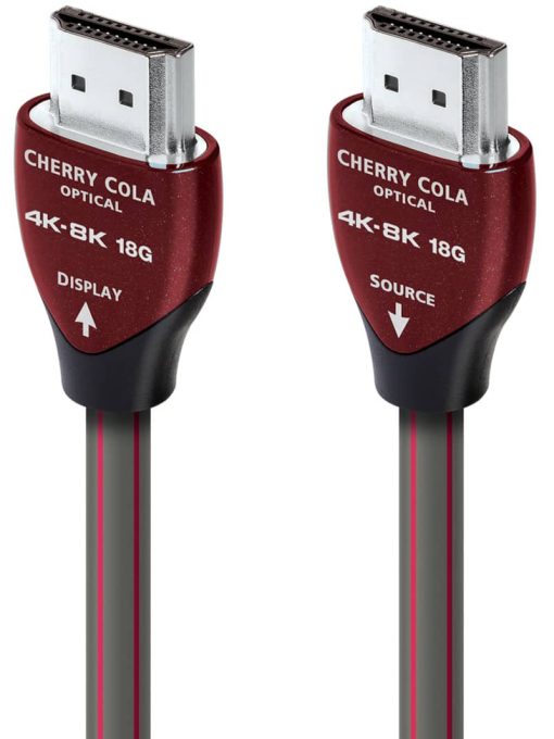 AudioQuest 82 Feet Cherry Cola 18Gbps HDMI 2.1 Hybrid Active Optical Cable