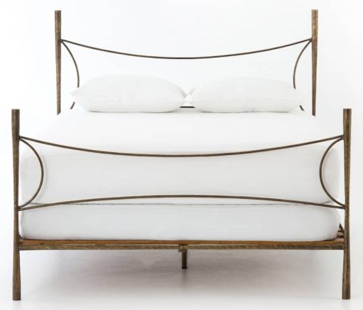 Four Hands Element Collection Westwood Antique Brass Queen Bed - Image 2