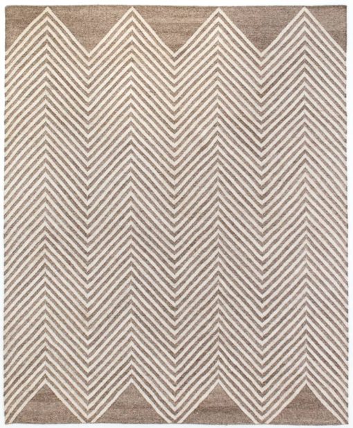 Four Hands Nomad Collection 9x12 Chevron Beige Rug