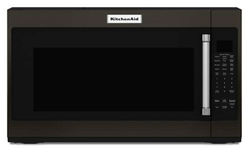 KitchenAid 30" PrintShield Black Stainless Steel Microwave Hood Combination