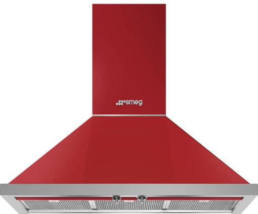 Smeg Portofino 36" Red Decorative Wall Hood