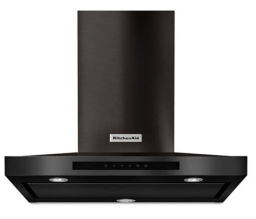KitchenAid 30" PrintShield Black Stainless Steel Wall-Mount Canopy Hood