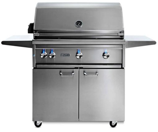 Lynx Professional 36" Stainless Steel Freestanding Natural Gas Grill With All Trident Burners, FLAMETRAK And Rotisserie