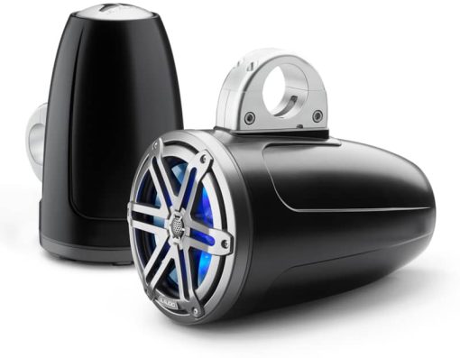 JL Audio M3 7.7" Satin Black Enclosed Coaxial Marine Speakers With RGB LED Lighting