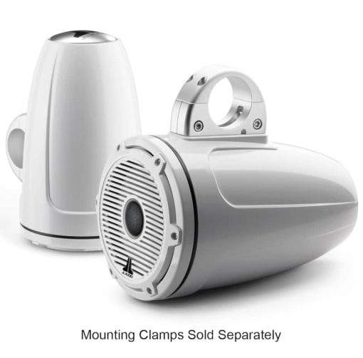 JL Audio M6 Series 7.7" Gloss White Enclosed Tower Coaxial System (Pair)