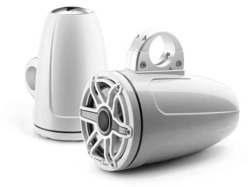 JL Audio M6 Series 7.7" Gloss White Enclosed Tower Coaxial System (Pair)