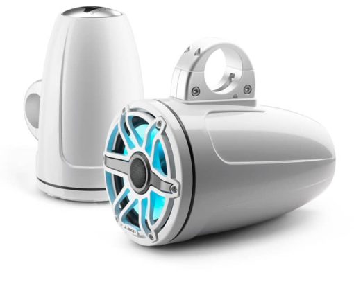 JL Audio M6 Series 7.7" Gloss White Enclosed Tower Coaxial System (Pair)