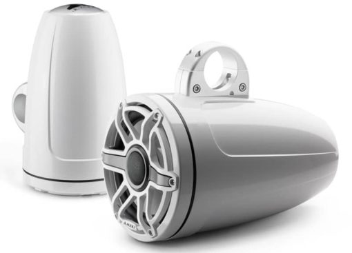 JL Audio M6 Series 8.8" Gloss White Enclosed Tower Coaxial System (Pair)