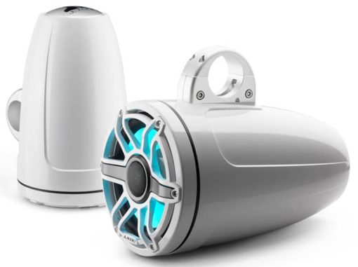JL Audio M6 Series 8.8" White Enclosed Tower Coaxial System (Pair)