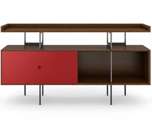 BDI Margo 5211 Toasted Walnut And Cayenne Credenza