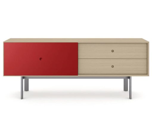 BDI Margo 5229 Drift Oak And Cayenne Credenza